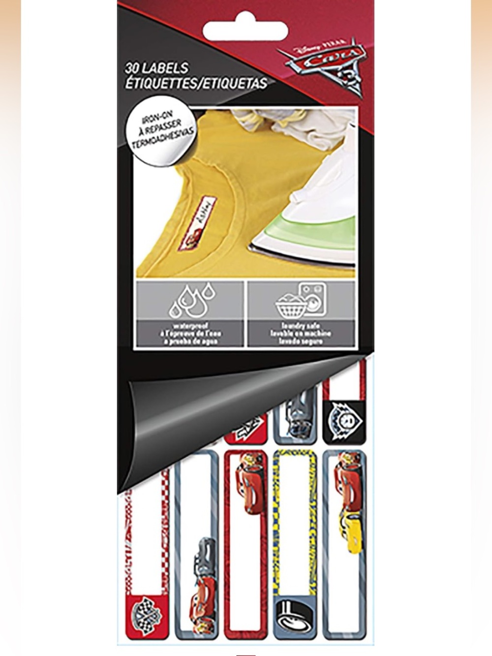 Disney Pixar Cars Iron-On Clothing Labels - Pack of 30 x 5 = 150 total